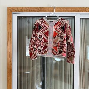 Topshop Multicolor Embroidered Woven Jacket